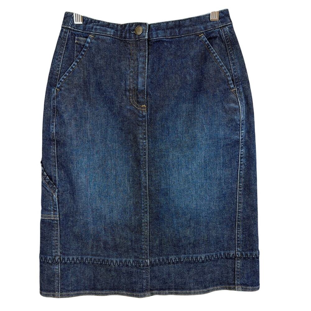 J. Jill Denim A-Line Cargo Midi Skirt 2P